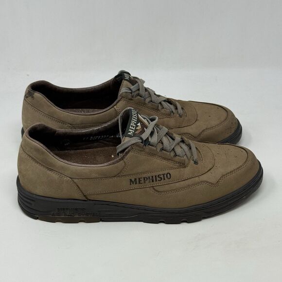 Mephisto Runoff Shoes Women 10.5 Brown Nubuck Leather Walking Casual Sneakers - Picture 1 of 16